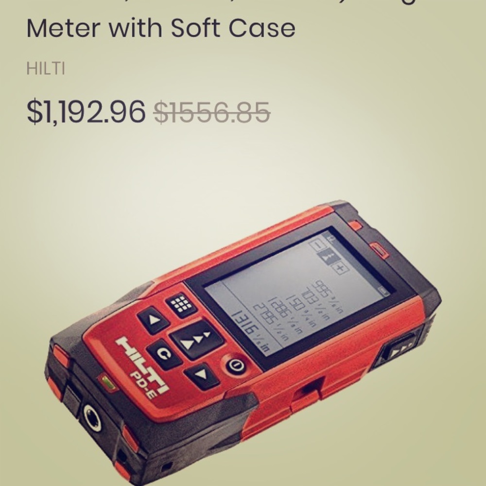 Hilti laser ranger finder PD-E.